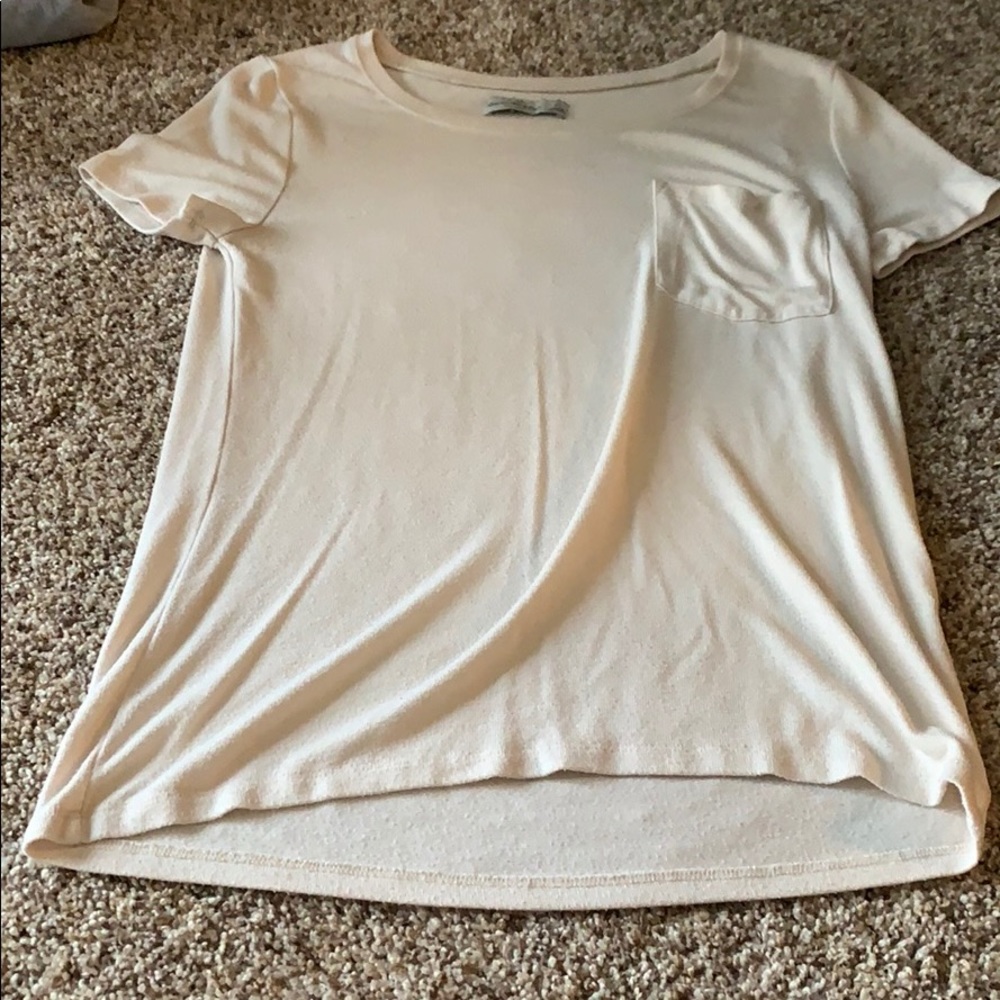 Cream pocketed t-shirt